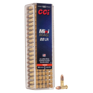 Kogelpatroon CCI Mini-Mag. .22 LR Copper Plated RN 40 Grain
